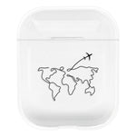 Stick Figure Mapping Transparent Protective Case For AirPods 1 / 2