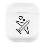 Stick Figure Mapping Transparent Protective Case For AirPods 1 / 2