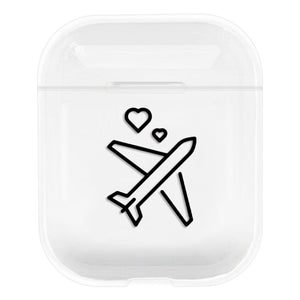 Stick Figure Mapping Transparent Protective Case For AirPods 1 / 2