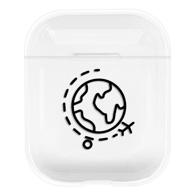 Stick Figure Mapping Transparent Protective Case For AirPods 1 / 2