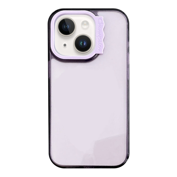 For iPhone 15 Colorful Wavy Circle PC Hybrid TPU Phone Case