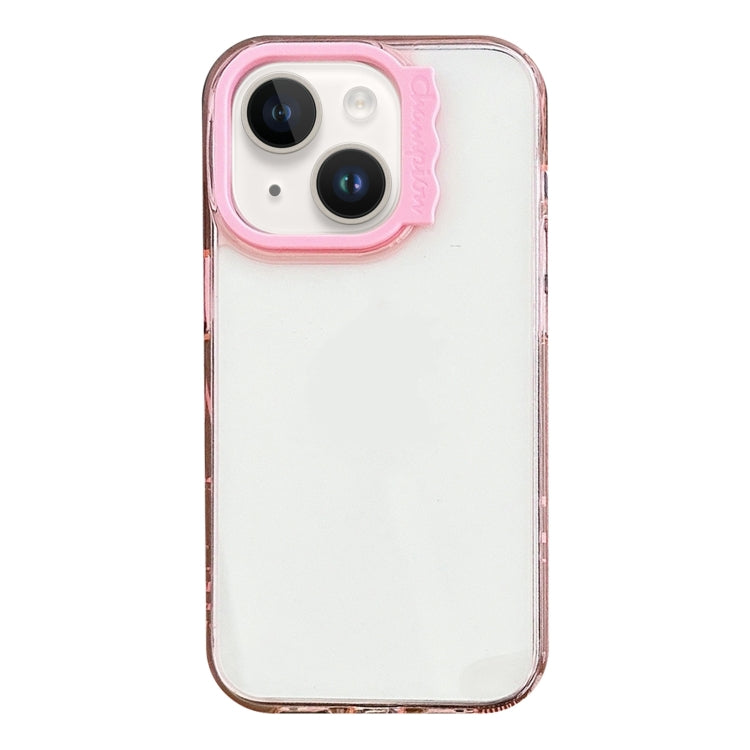 For iPhone 15 Colorful Wavy Circle PC Hybrid TPU Phone Case