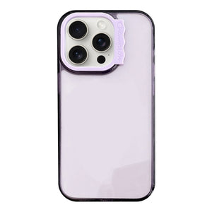 For iPhone 15 Pro Colorful Wavy Circle PC Hybrid TPU Phone Case