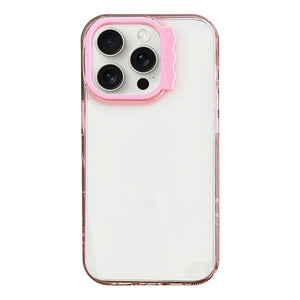 For iPhone 15 Pro Max Colorful Wavy Circle PC Hybrid TPU Phone Case