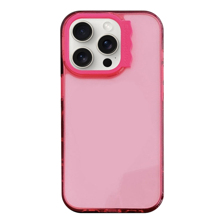 For iPhone 15 Pro Max Colorful Wavy Circle PC Hybrid TPU Phone Case