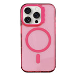 For iPhone 15 Pro MagSafe Colorful Wavy Circle PC Hybrid TPU Phone Case